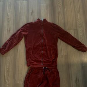 Boohoo Rust Velour Tracksuit